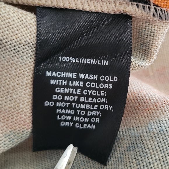 Lafayette 148 New York Pammie Abstract Linen Wrap Dress Size 10 - Picture 13 of 13